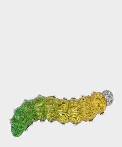 WORM BROOCH GREEN