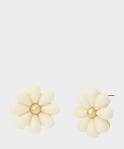 DAISY STUD EARRINGS IVORY