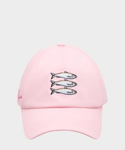 SARDINE EMBROIDERED BASEBALL CAP PINK