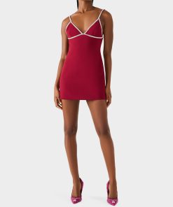 CRYSTAL SLIP DRESS WINE