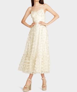 BETSEYS BUTTERFLY MAXI DRESS CREAM