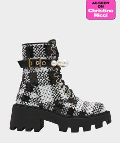 JONNIE BLACK WHITE PLAID